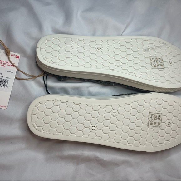 Roxy Green and White Quilted Flats - Picture 4 of 5
